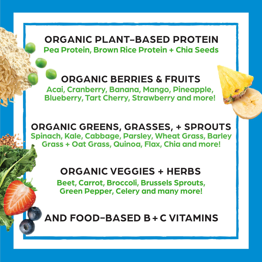 Organic Vegan Protein Powder + Superfoods Powder Bundle Z554