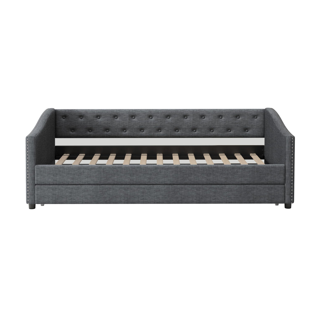 Twin Size Upholstered Daybed with Trundle A805777