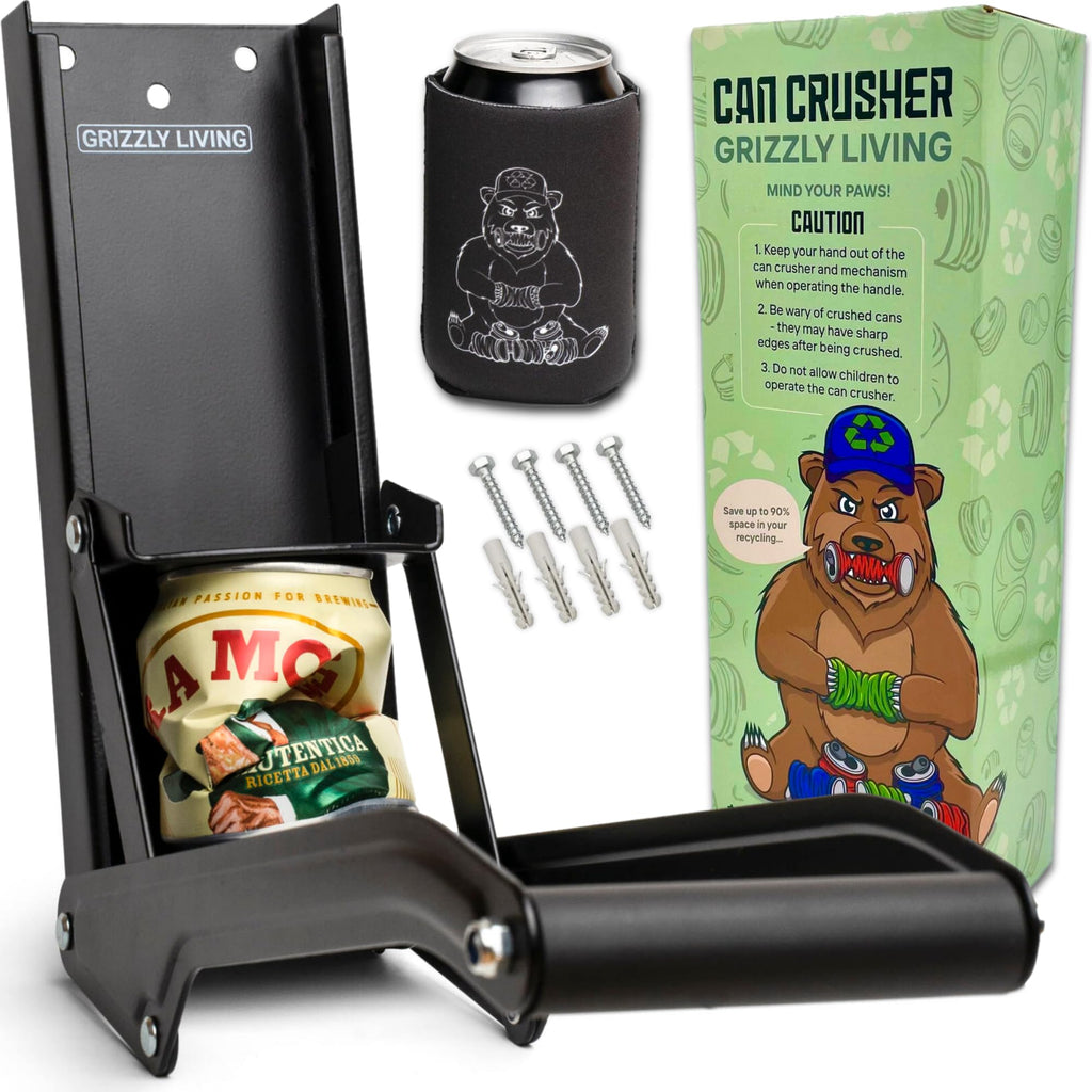Heavy Duty Wall Mounted Can Crusher for 12-16oz Cans Y790989