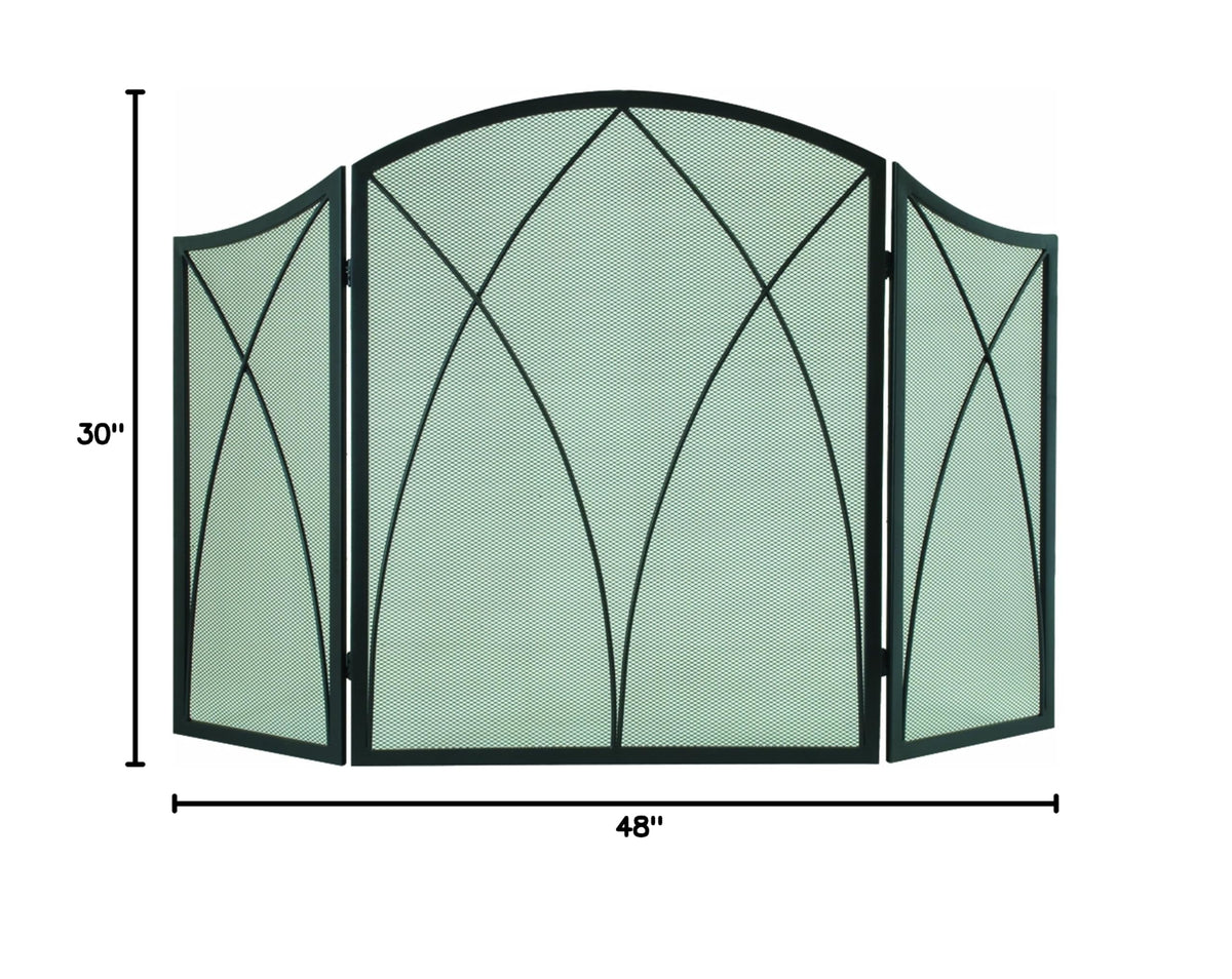 Arched 3-Panel Fireplace Screen P208