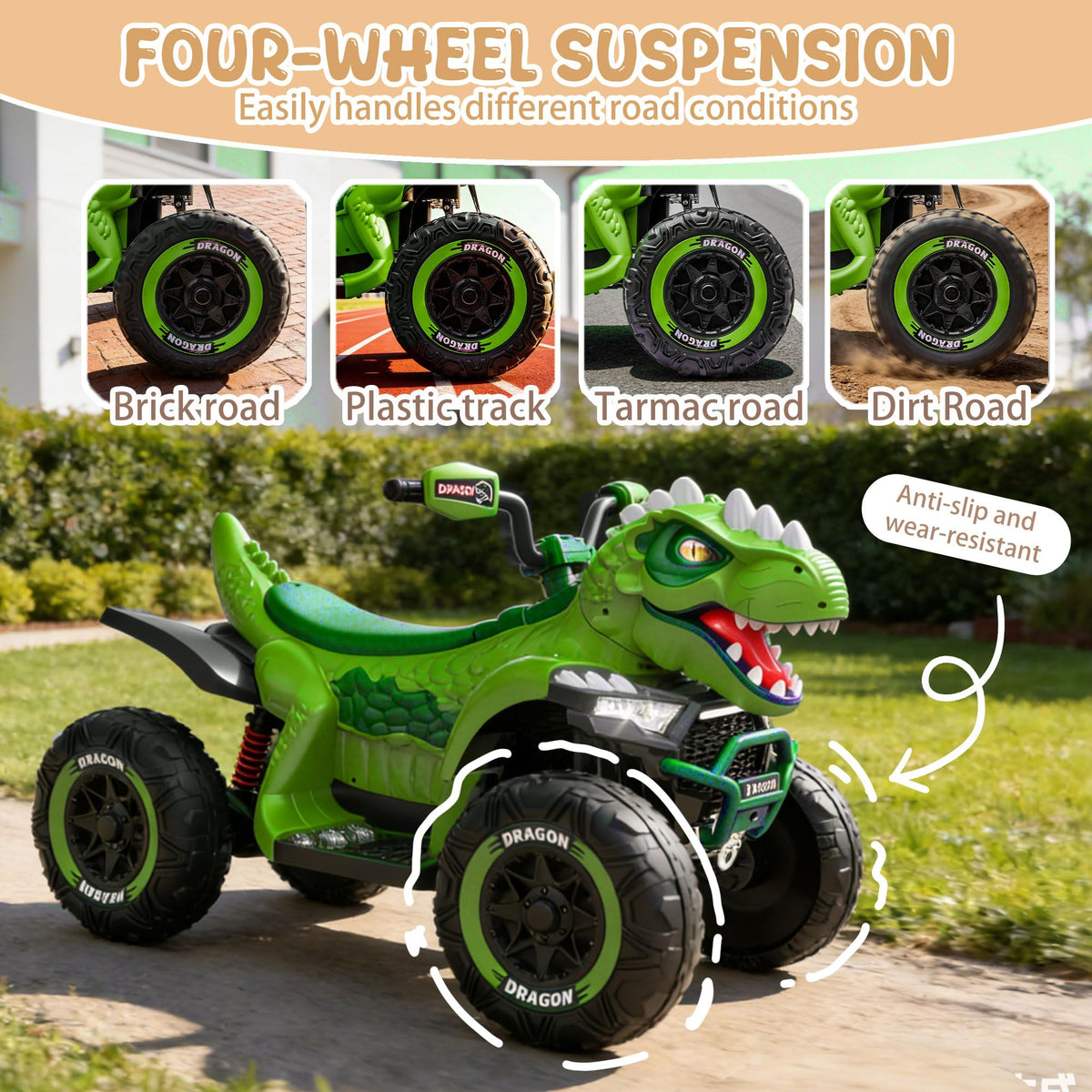 24V 2-Seater Ride on ATV with Parental Control L809