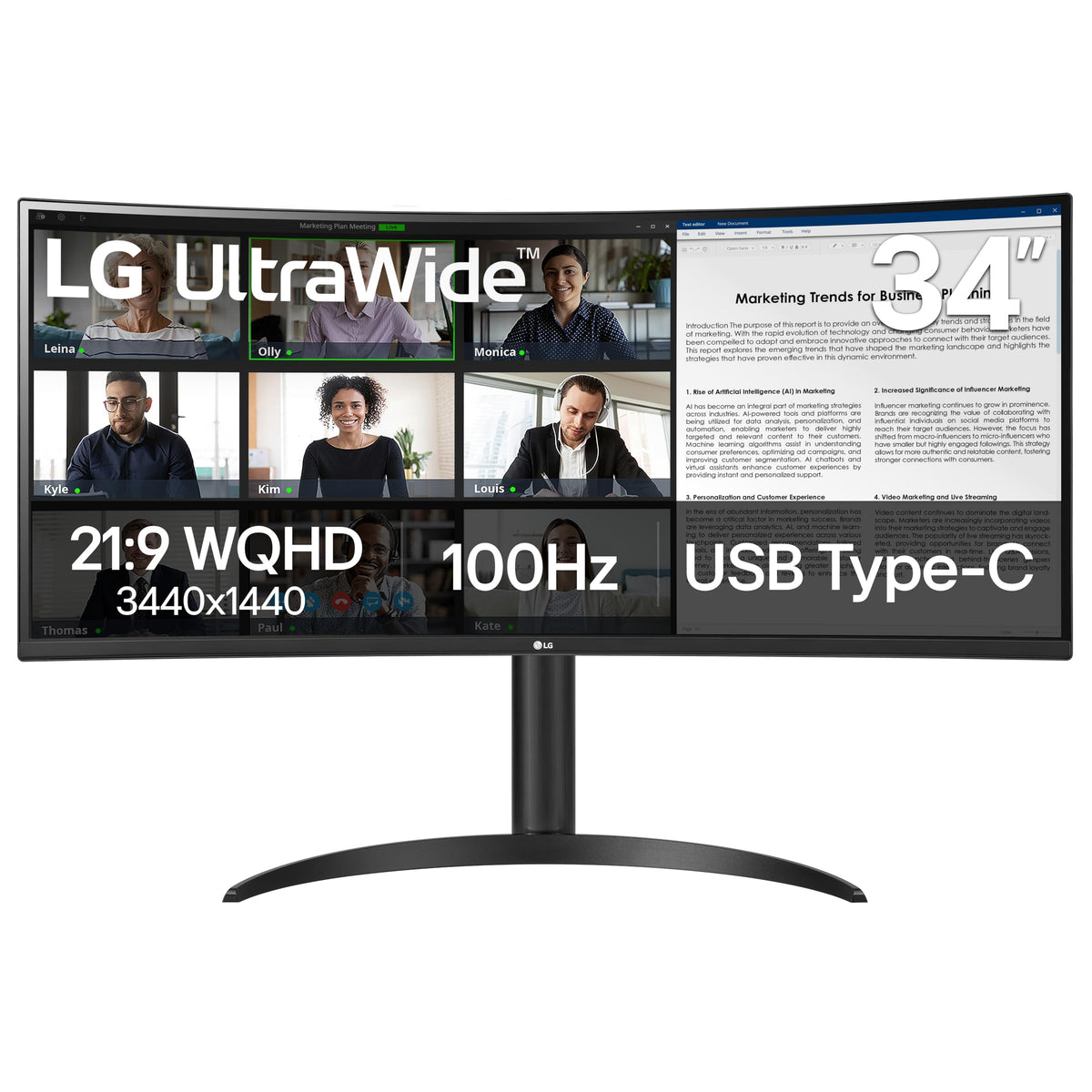 34-inch UltraWide WQHD Curved Computer Monitor H25024
