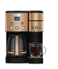Single Serve + 12 Cup Stainless Steel Coffee Maker B40854