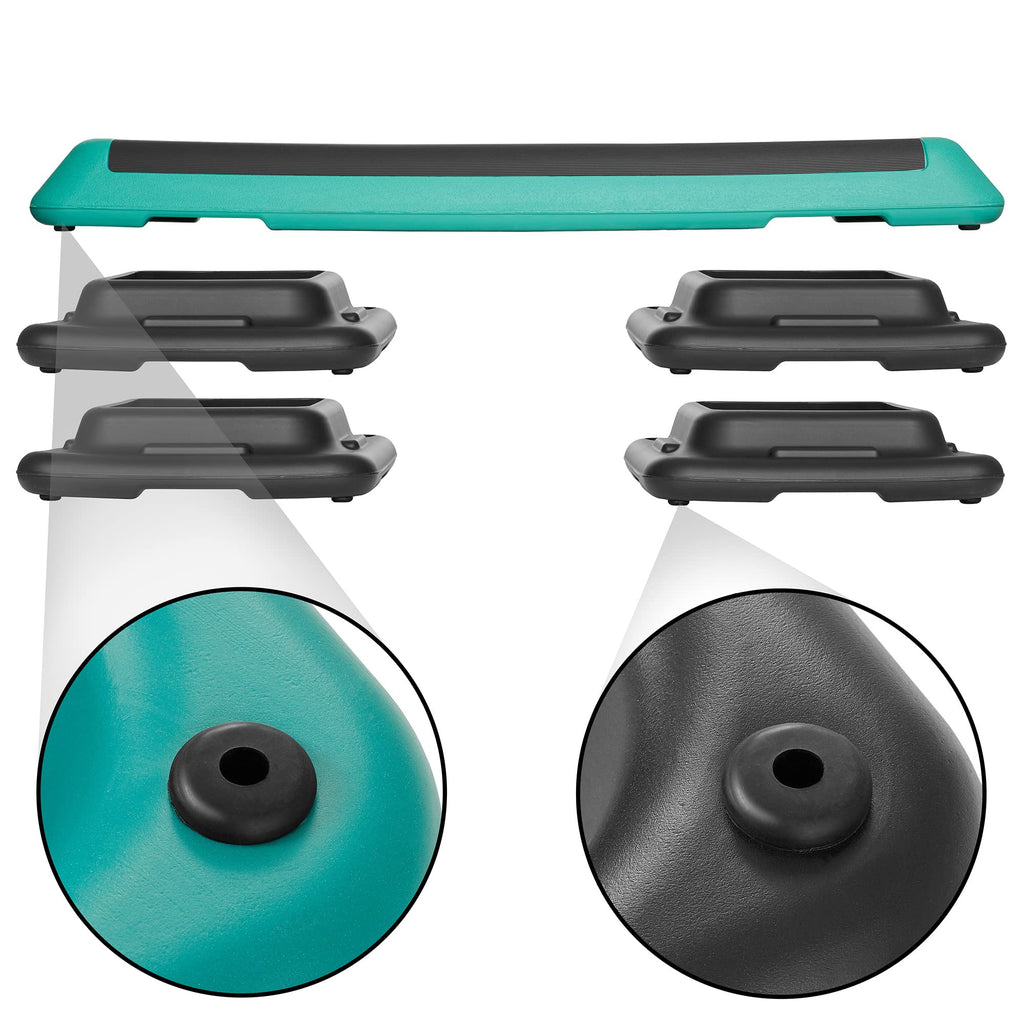 Adjustable Aerobic Exercise Step Platform with 4 Risers A383664