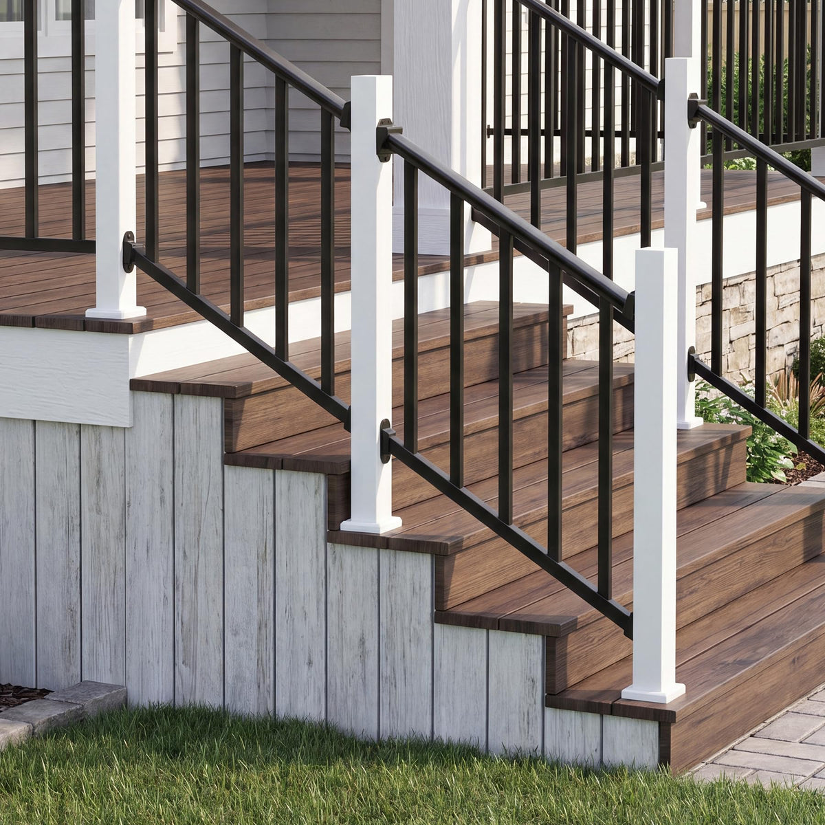 Black 3 Ft W Deck Railing Kit with Screws B1717