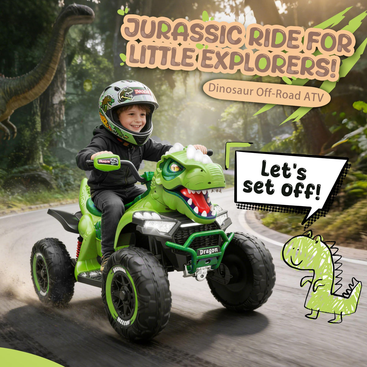 24V 2-Seater Ride on ATV with Parental Control L809