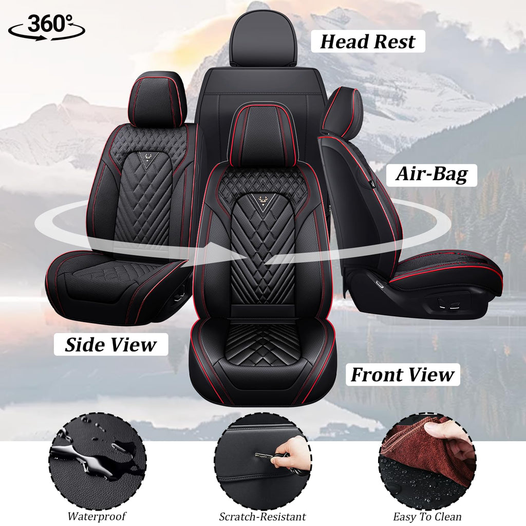 Waterproof Nappa Leather Full Set Car Seat Covers W190