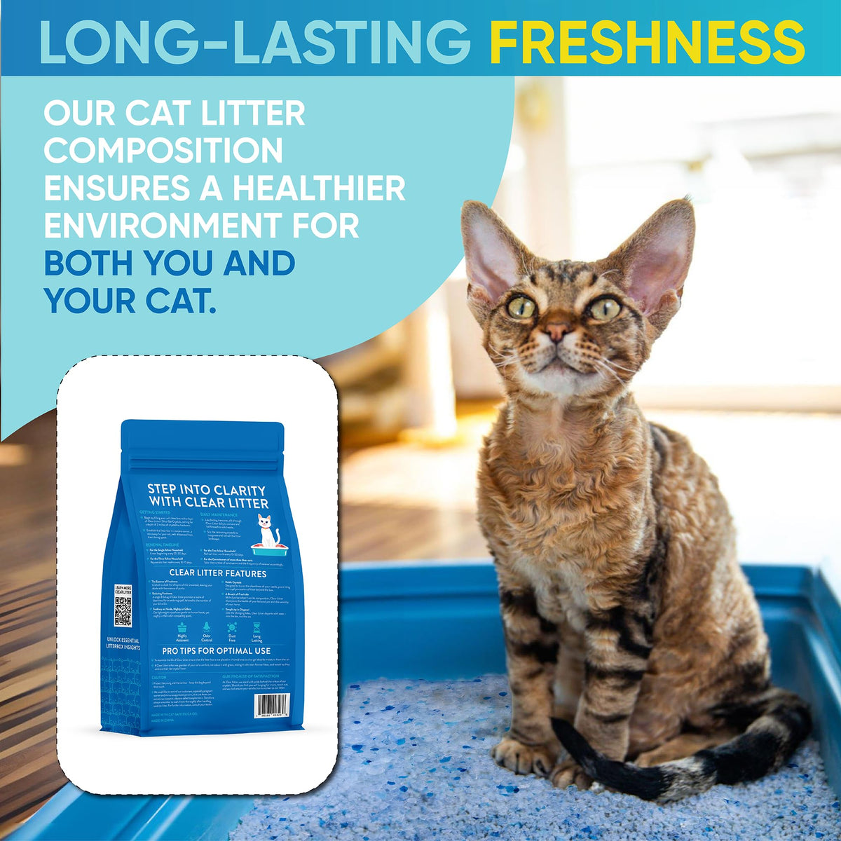 Lightweight Silica Gel Cat Litter, 8 lb Bag J87105