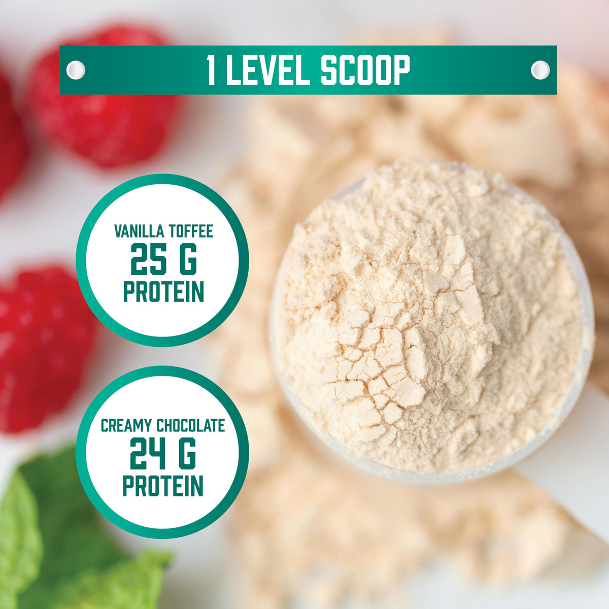 Pea Protein 25 g With BCAAs Vanilla Toffee 2 lbs J13197