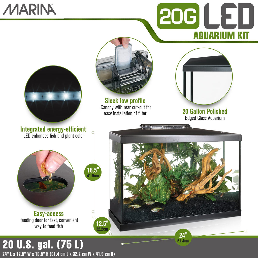 20 Gallon LED Aquarium Kit with Filter E1067