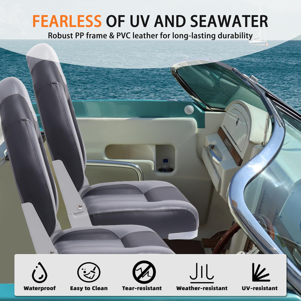 Folding High Back Boat Seats 2 Pack K3953