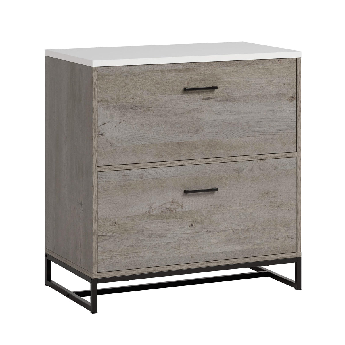 2-Drawer Wood File Cabinet with Metal Frame R921697