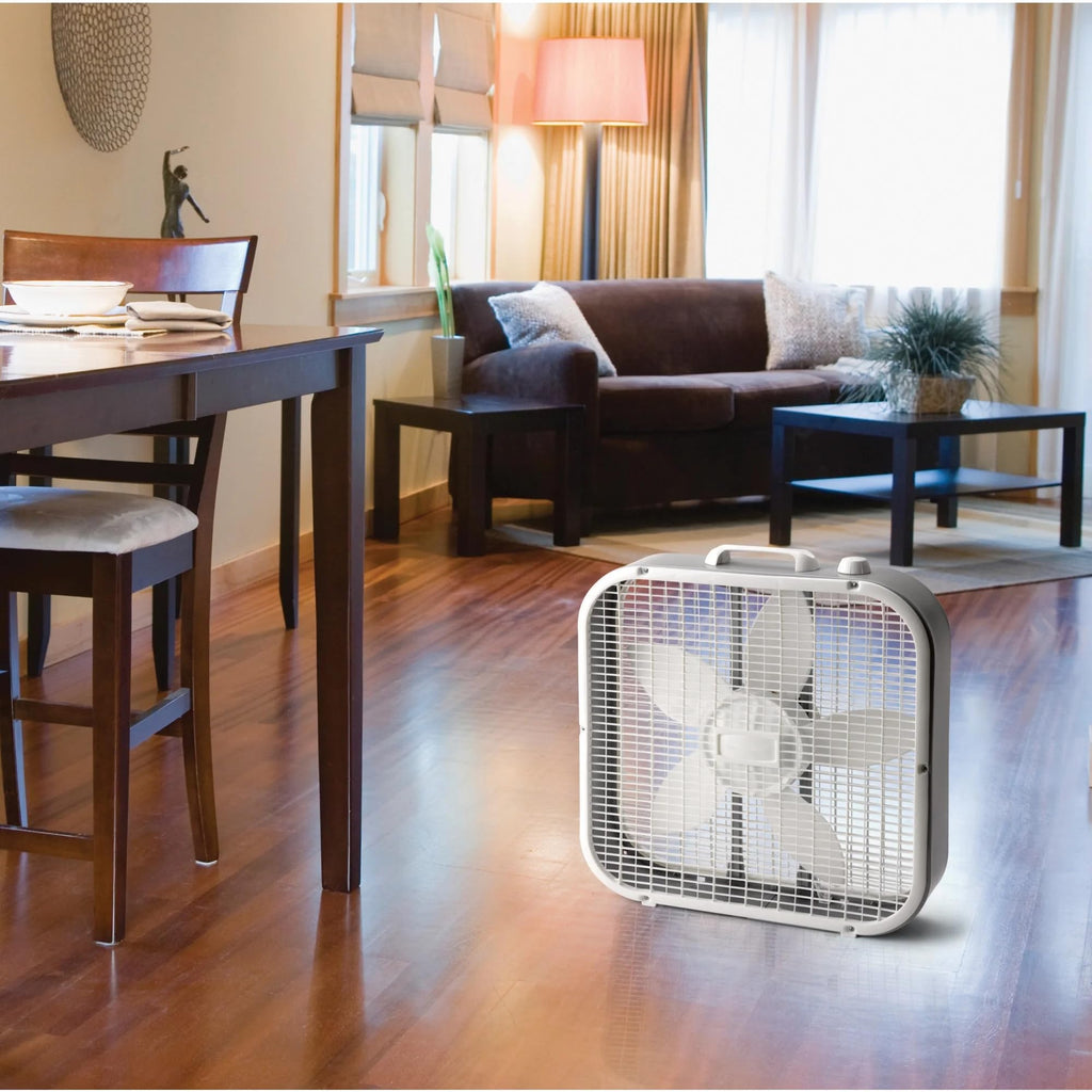 20" 3 Speeds White Portable Floor Fan M435