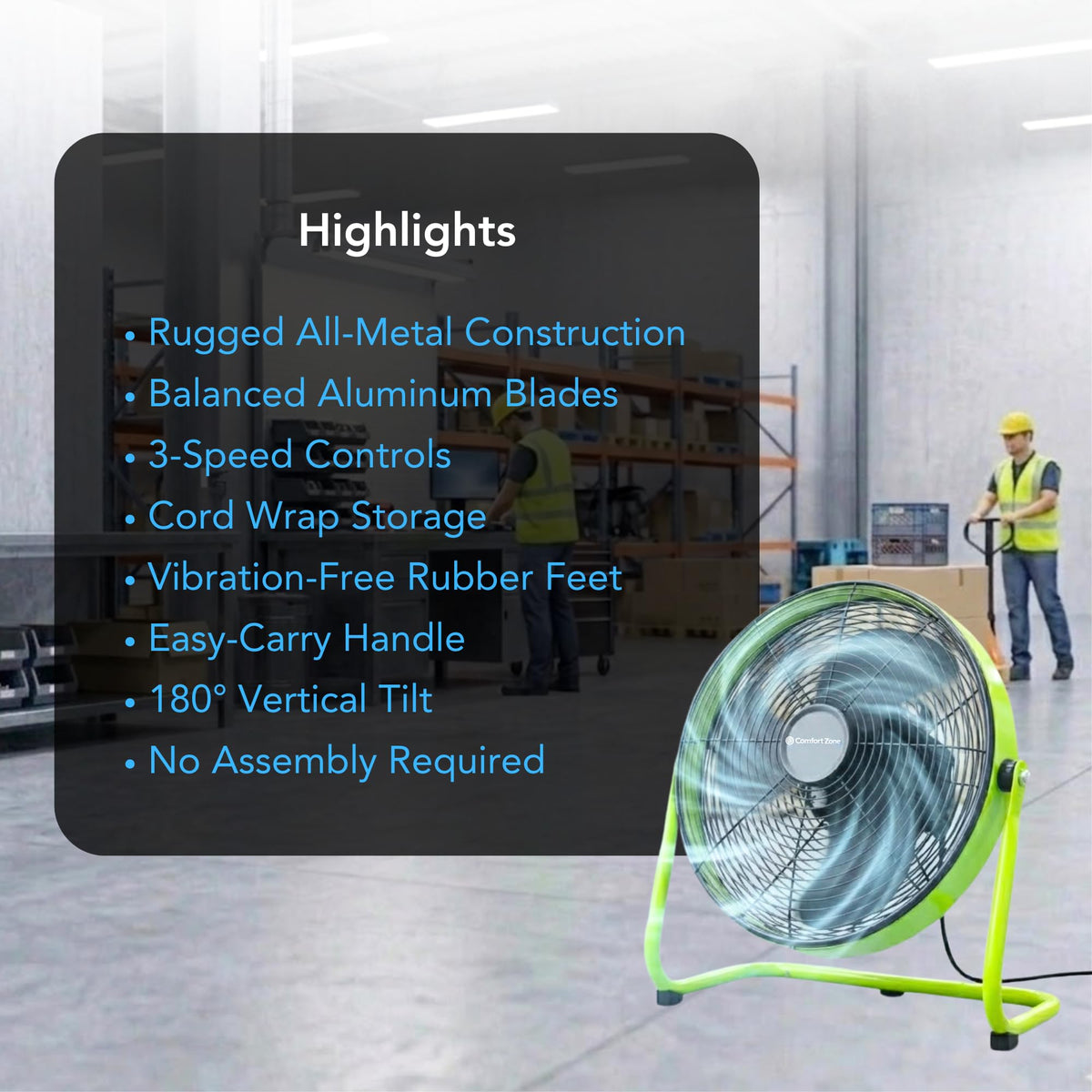 20-Inch High-Velocity Industrial Floor Fan I489915