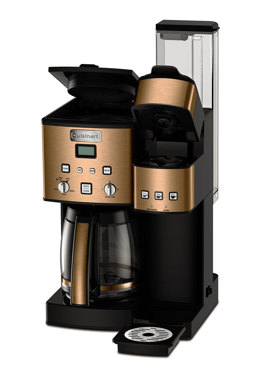 Single Serve + 12 Cup Stainless Steel Coffee Maker B40854