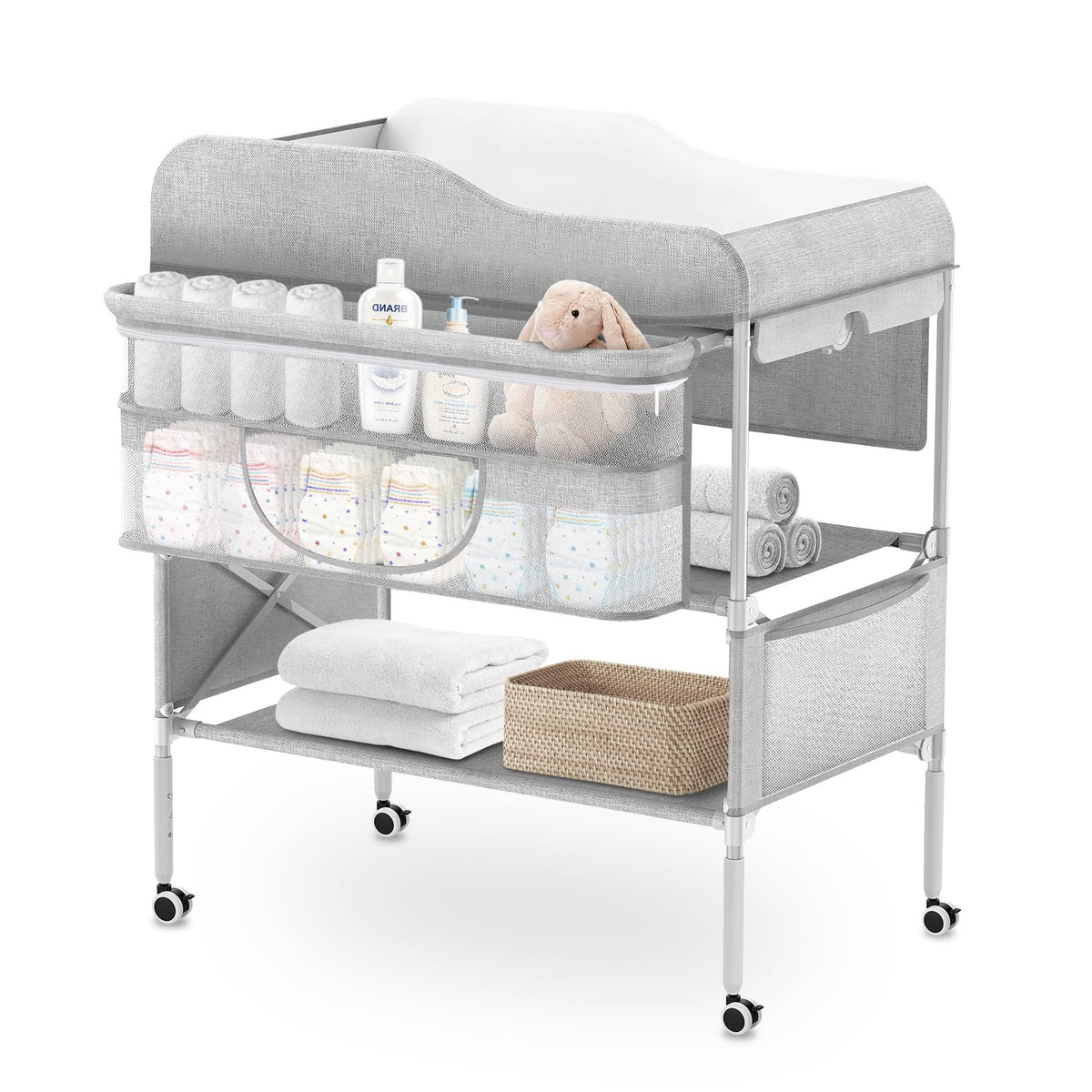 Portable Foldable Waterproof Height Adjustable Baby Diaper Changing Table X20852