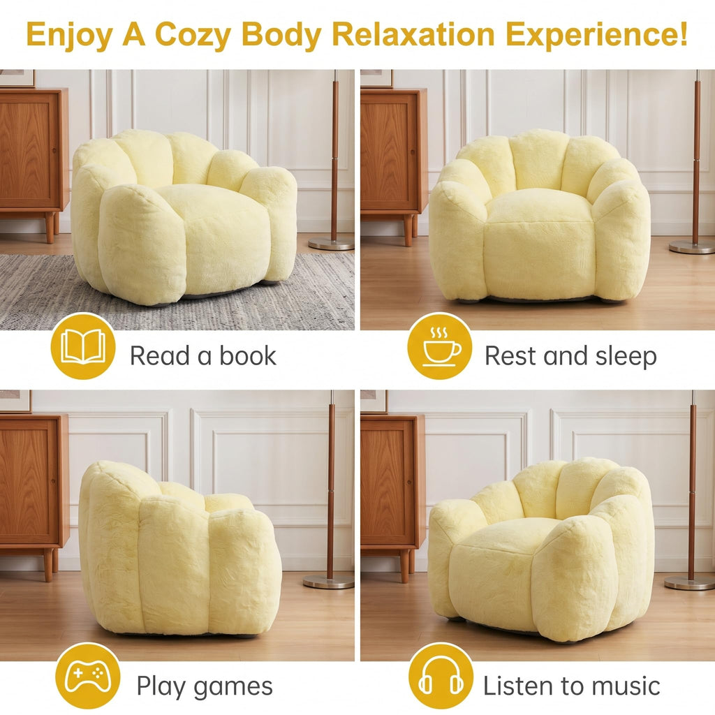 Lotus Bean Bag Chair with Pull Ring Y33945