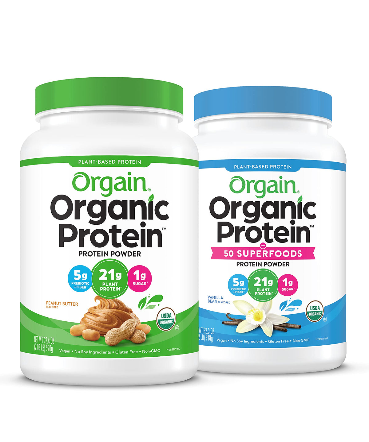 Organic Vegan Protein Powder + Superfoods Powder Bundle Z554