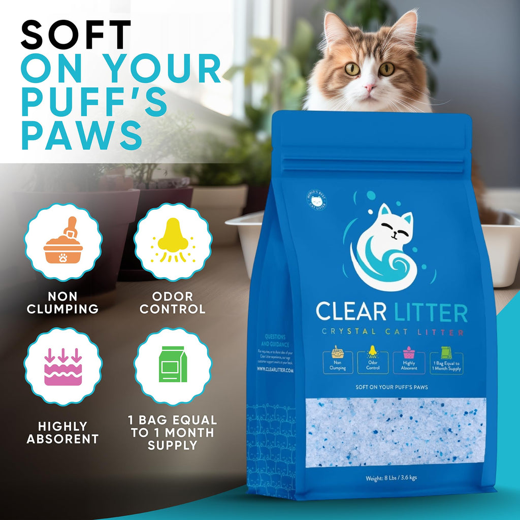 Lightweight Silica Gel Cat Litter, 8 lb Bag J87105