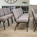 Gray Dot Fabric Stacking Church Chair L6989