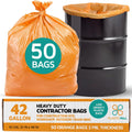 42-Gallon Heavy Duty Orange Contractor Bags 50-Count G106002
