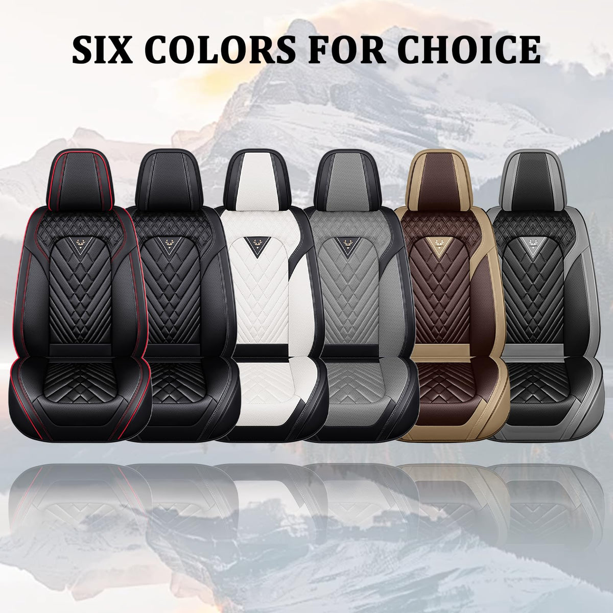 Waterproof Nappa Leather Full Set Car Seat Covers W190
