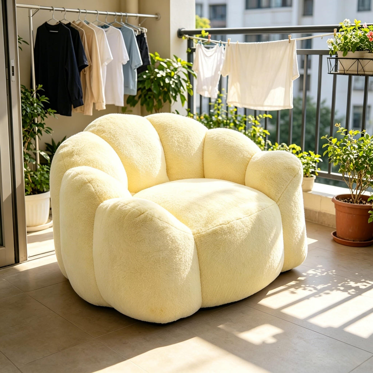 Lotus Bean Bag Chair with Pull Ring Y33945