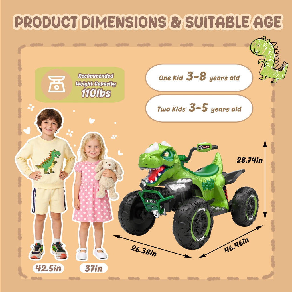 24V 2-Seater Ride on ATV with Parental Control L809