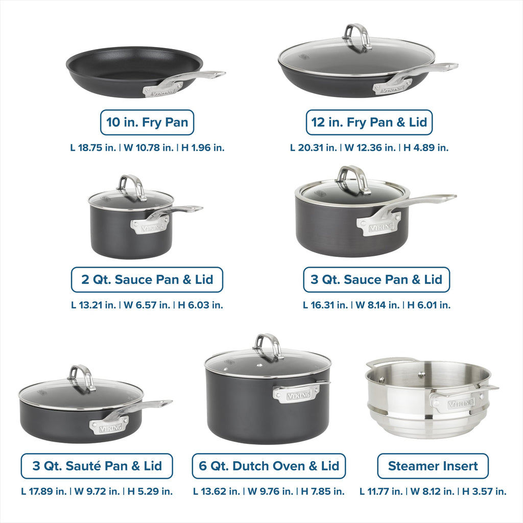 12 Piece Hard Anodized Ceramic Nonstick Cookware Set L966196