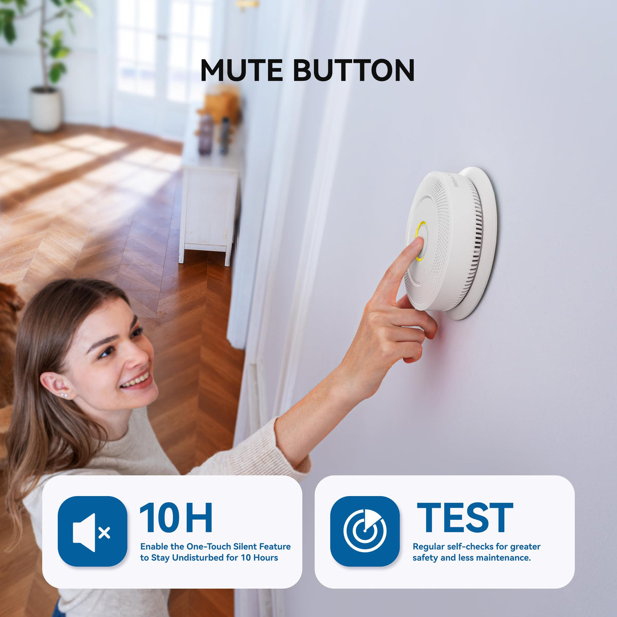 Smoke and Carbon Monoxide Detector 10-Year Battery 4 Pack L278603