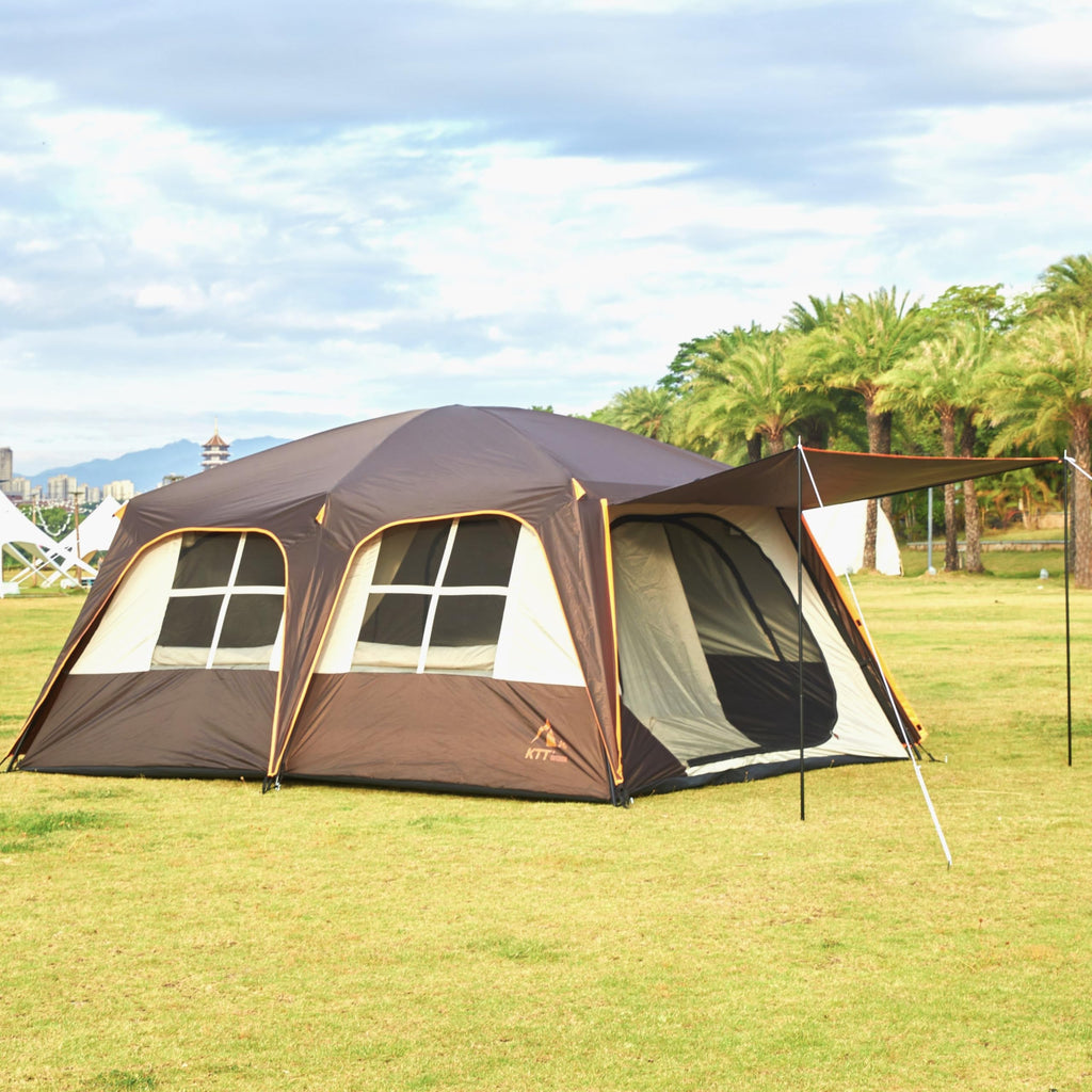 Extra Large 12-14 Person 2 Room Waterproof Double Layer Cabin Tent Z727952