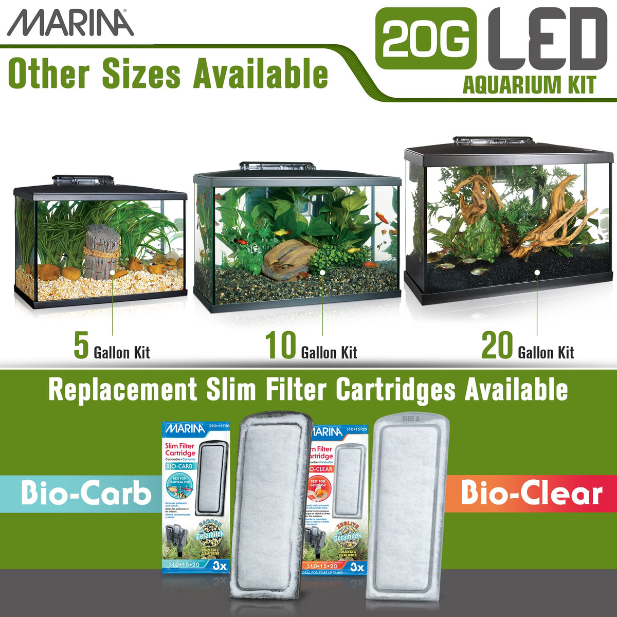 20 Gallon LED Aquarium Kit with Filter E1067