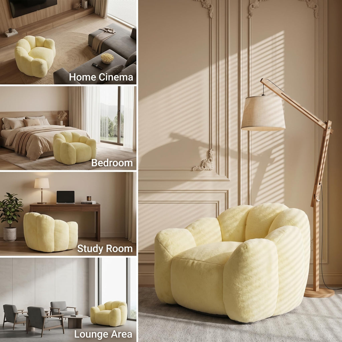 Lotus Bean Bag Chair with Pull Ring Y33945