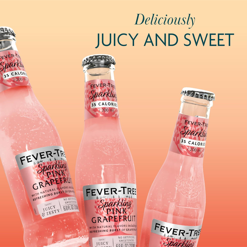 Sparkling Pink Grapefruit Soda Mixer, 24 Pack, 6.8 Fl Oz Bottles J35380