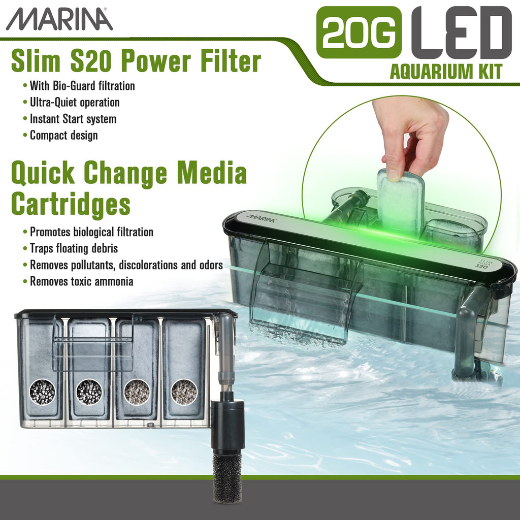 20 Gallon LED Aquarium Kit with Filter E1067