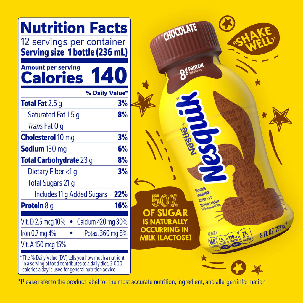 Lowfat Chocolate Milk 8 Fl Oz 12 Pack N405
