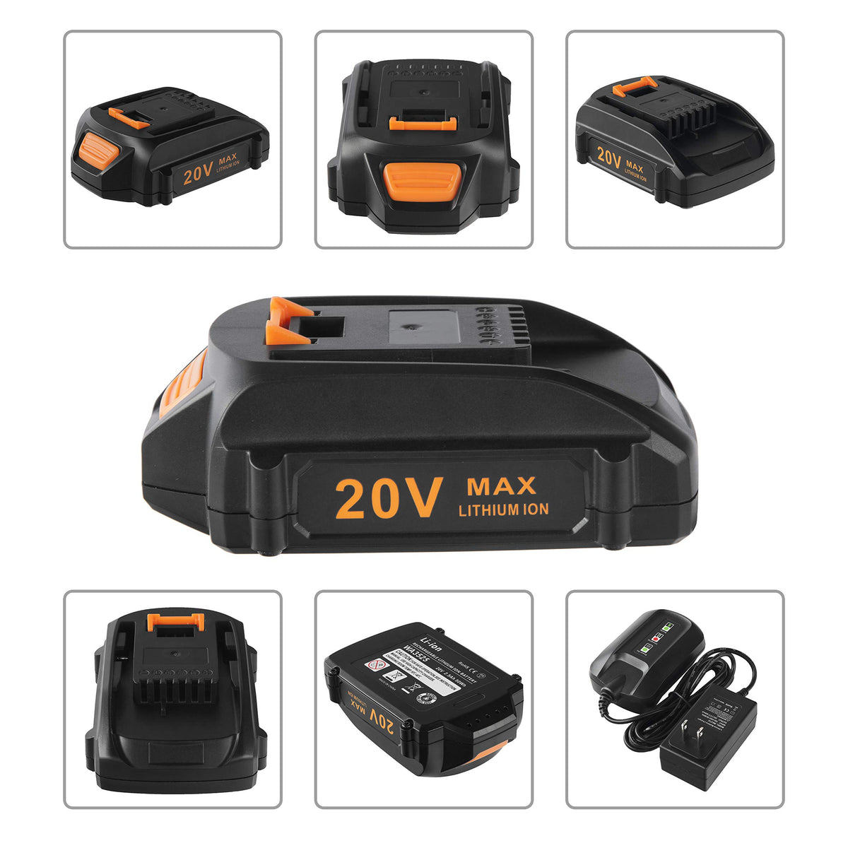 20V 2Packs Lithium Battery and Charger Starter Kit E914