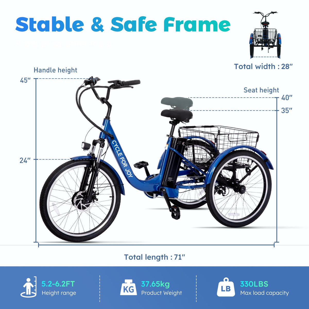 3 Wheel Electric Bike M4872