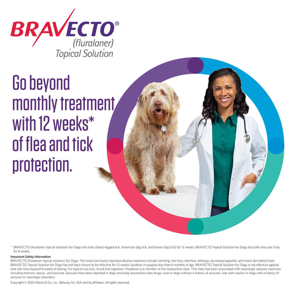Flea & Tick Topical Solution for Dogs 12 Week Supply W5010