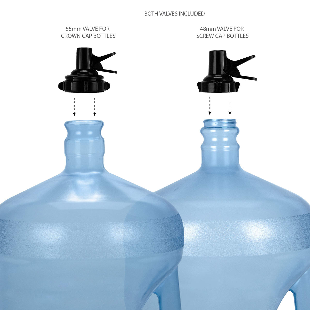 5 Gallon Water Bottle Jug Dispenser with 2 Valves R8175