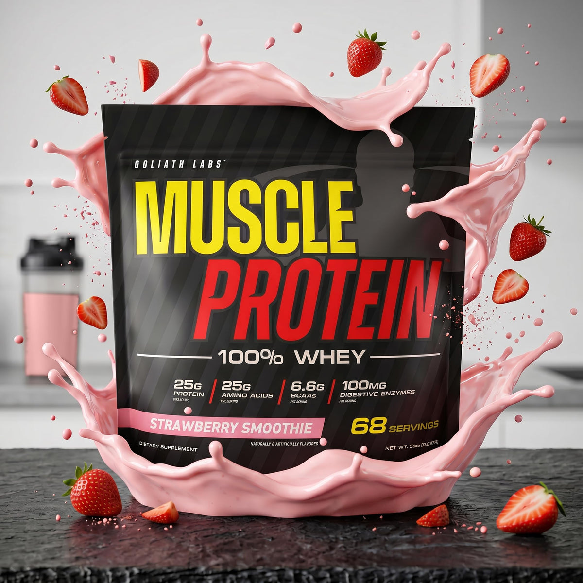 Whey Protein Powder Strawberry 5 lbs Z419