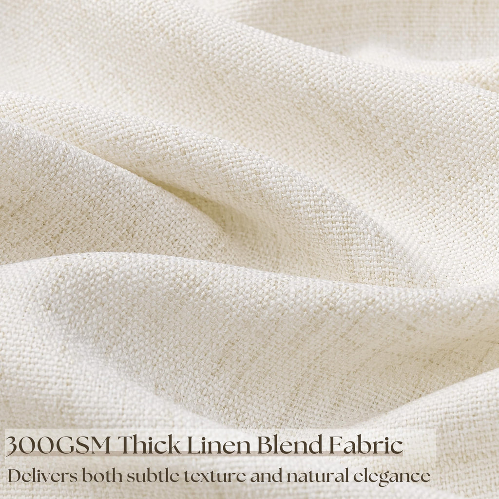 Linen 100 Inch Wide 84 Inch Length Ivory Curtains E556172