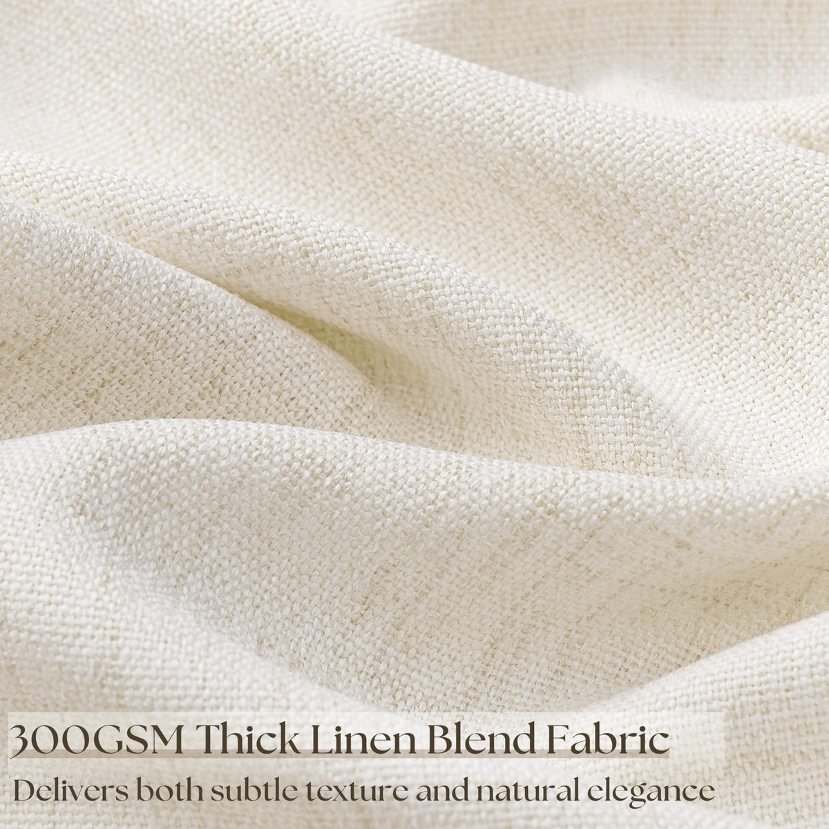 Linen 100 Inch Wide 84 Inch Length Ivory Curtains E556172