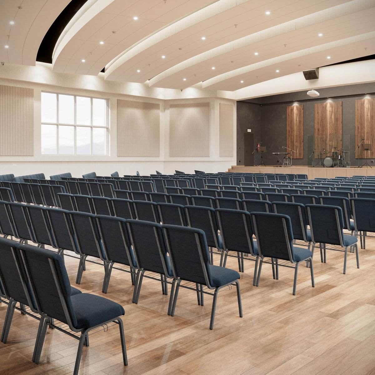 Navy 21 in Wide Church Chair L9858