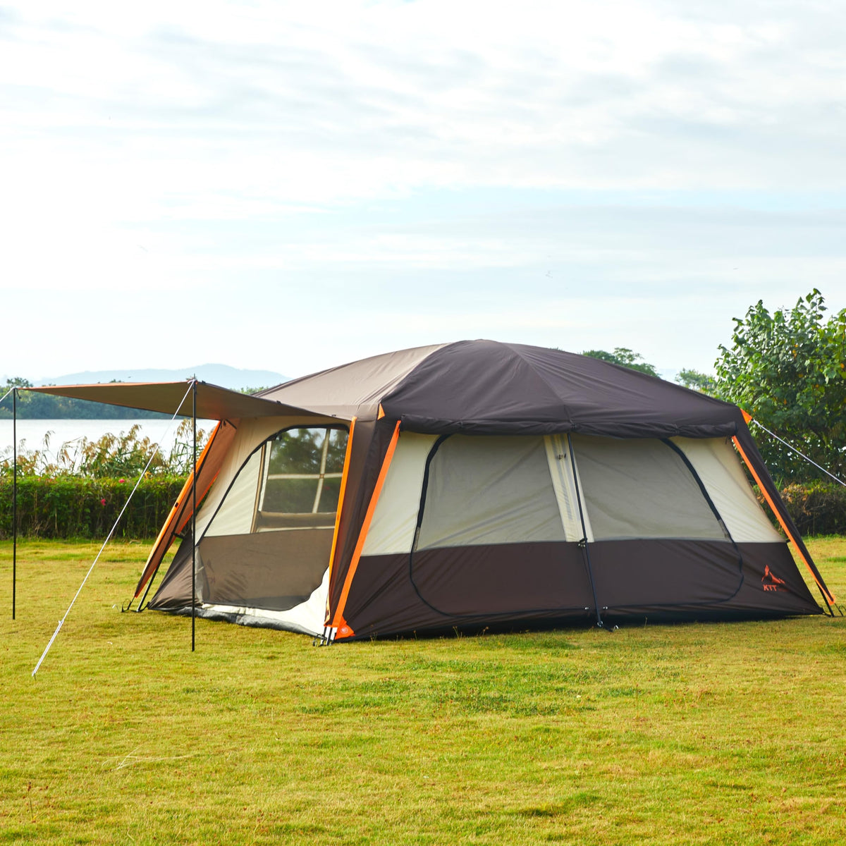 Extra Large 12-14 Person 2 Room Waterproof Double Layer Cabin Tent Z727952