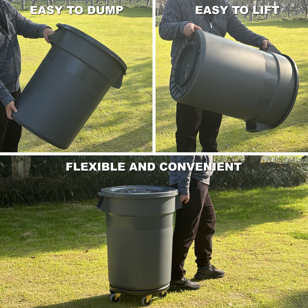 32 Gallon Outdoor Trash Can with Wheels O37409
