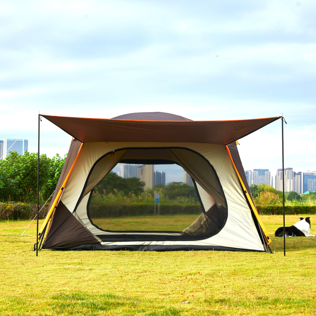 Extra Large 12-14 Person 2 Room Waterproof Double Layer Cabin Tent Z727952