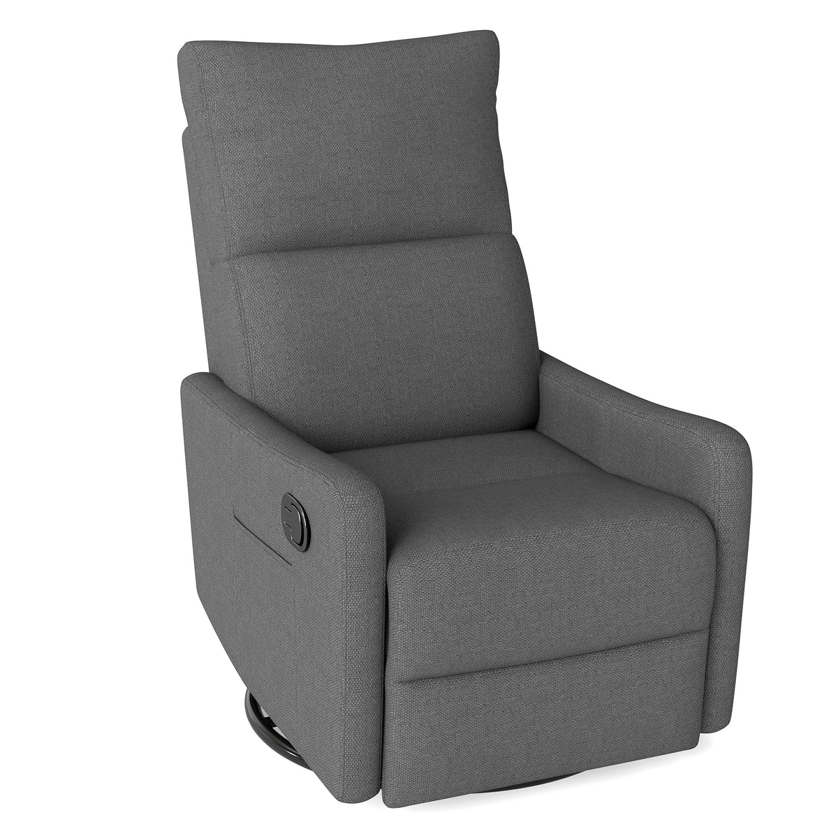 Dark Gray Swivel Rocker Recliner Chair U709