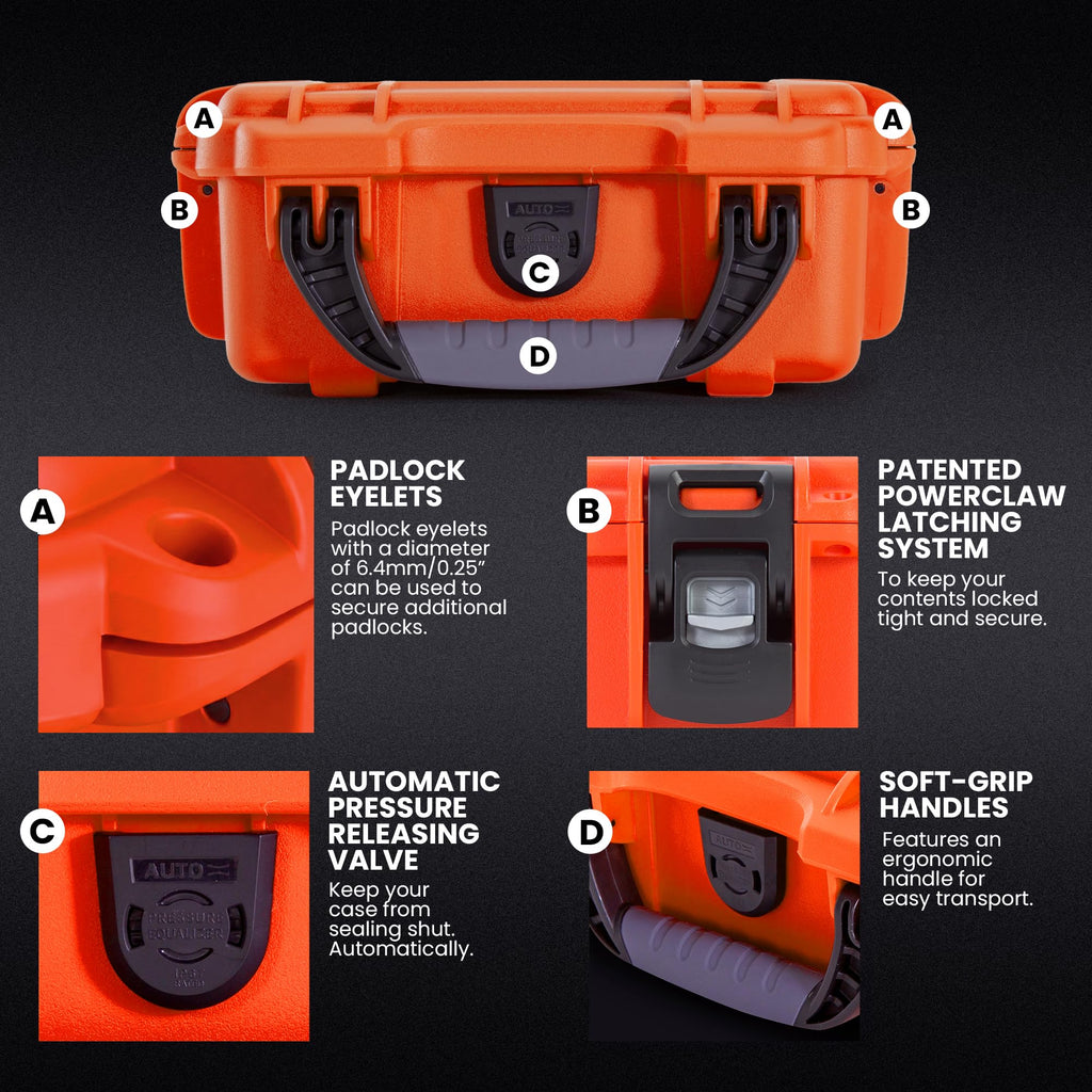 Orange Waterproof Hard Case I33951