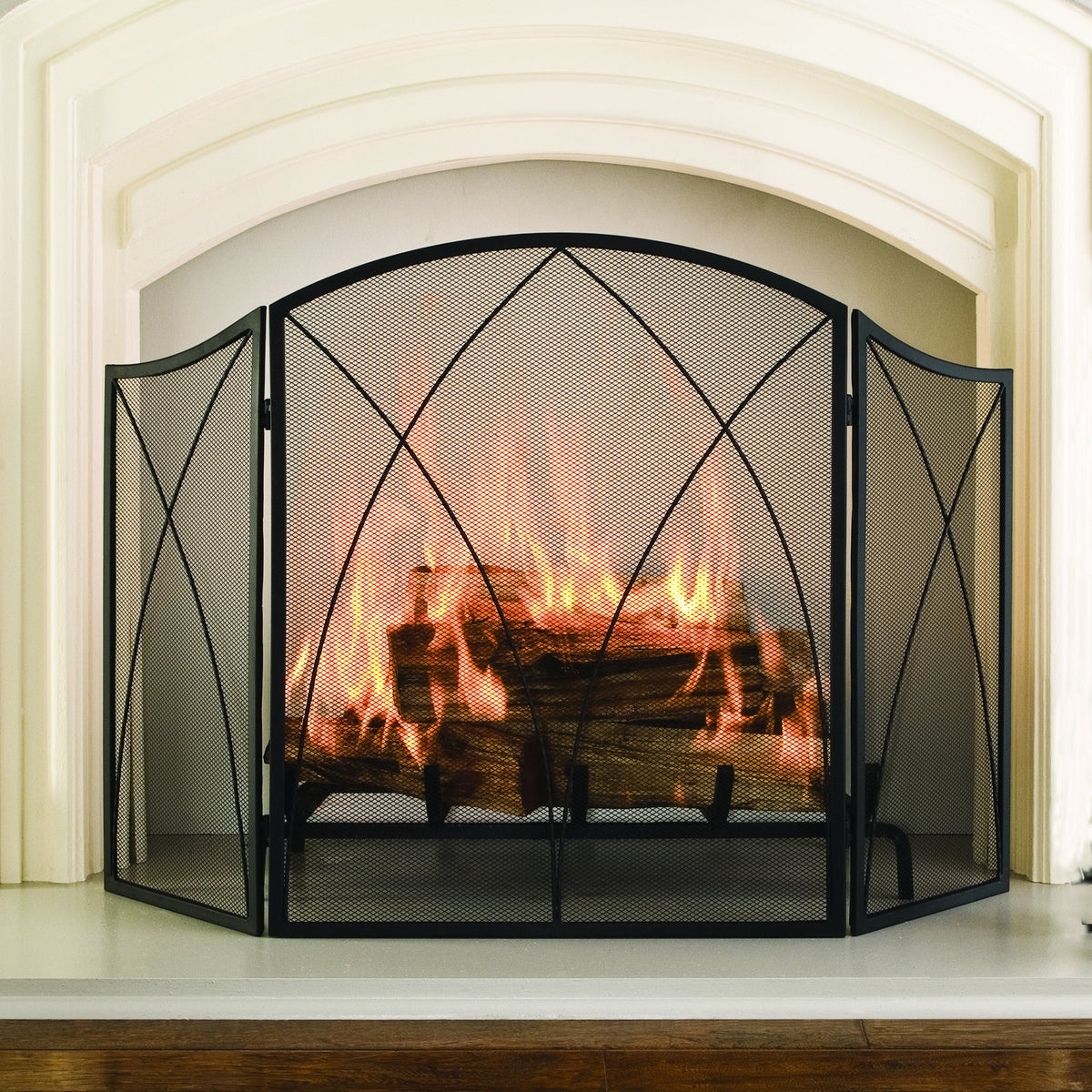 Arched 3-Panel Fireplace Screen P208
